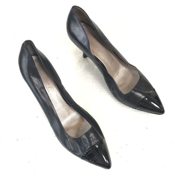 フェラガモ★ポインテッドトゥパンプス【7C/23.5-24.0/黒/BLACK】ハイヒール/Shoes/pumps◆bQ-391