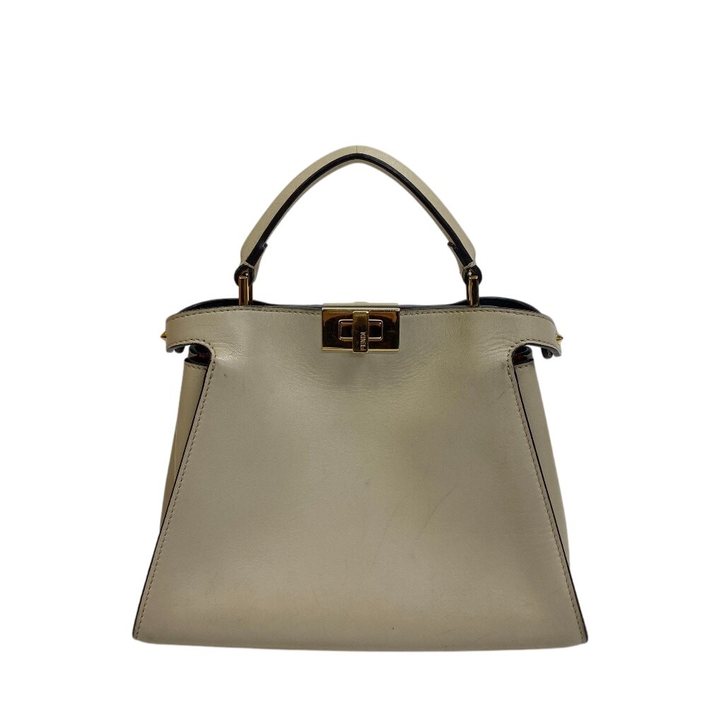 フェンディ FENDI ハンドバッグ ピーカブー エッセンシャリー 2WAY ショルダーバッグ 8BN302 ベージュ