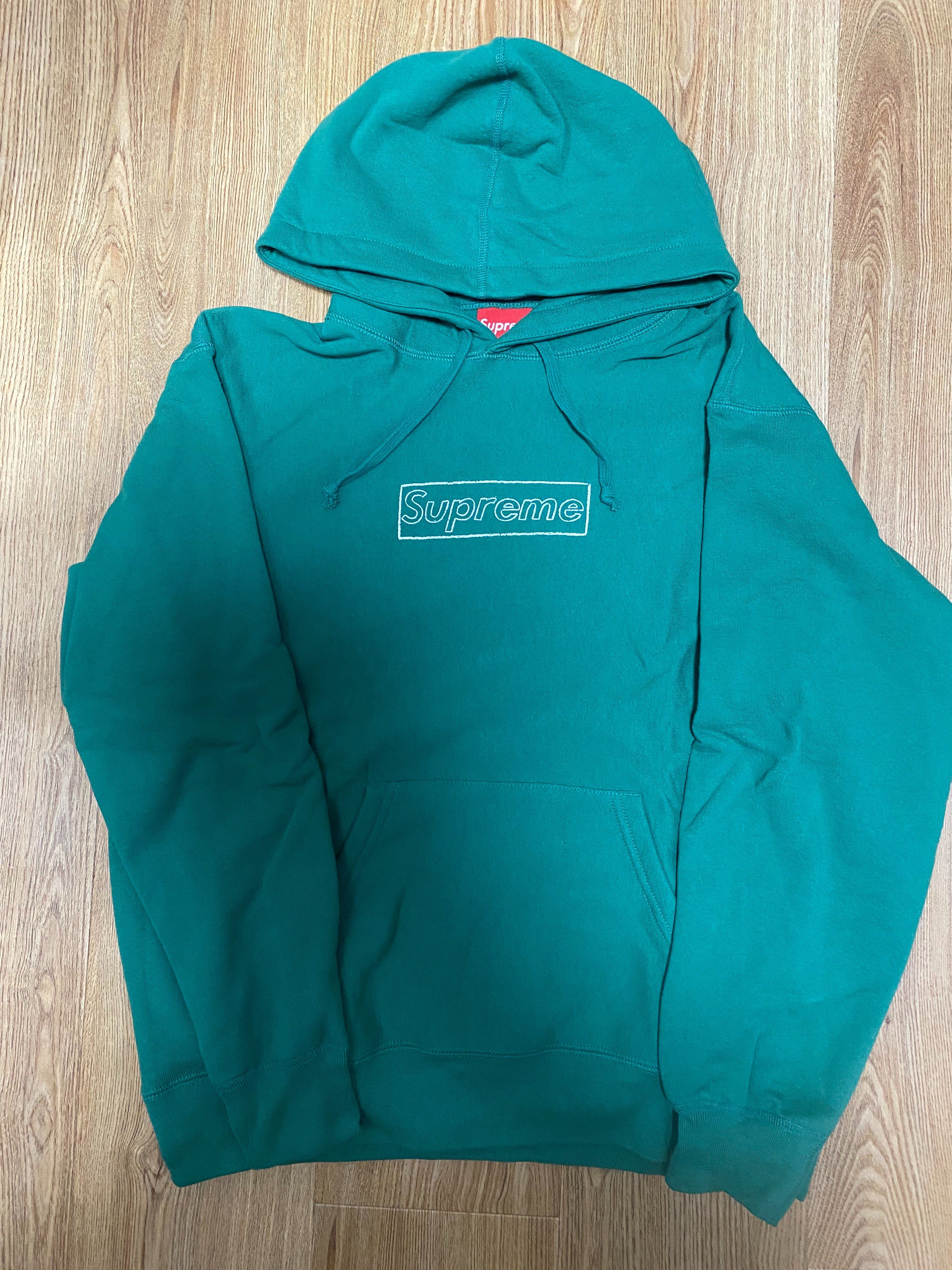 Supreme KAWS Chalk Logo Hooded Sweatshirt "Green"(2021)