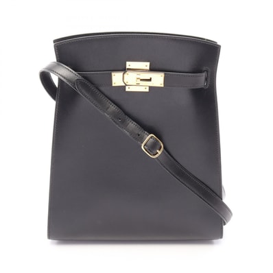 エルメス HERMES ケリースポーツMM ショルダーバッグ バッグ カーフ(牛革) ボックスカーフ □B刻印(1998年製造) レディース ブラック系 【中古】
