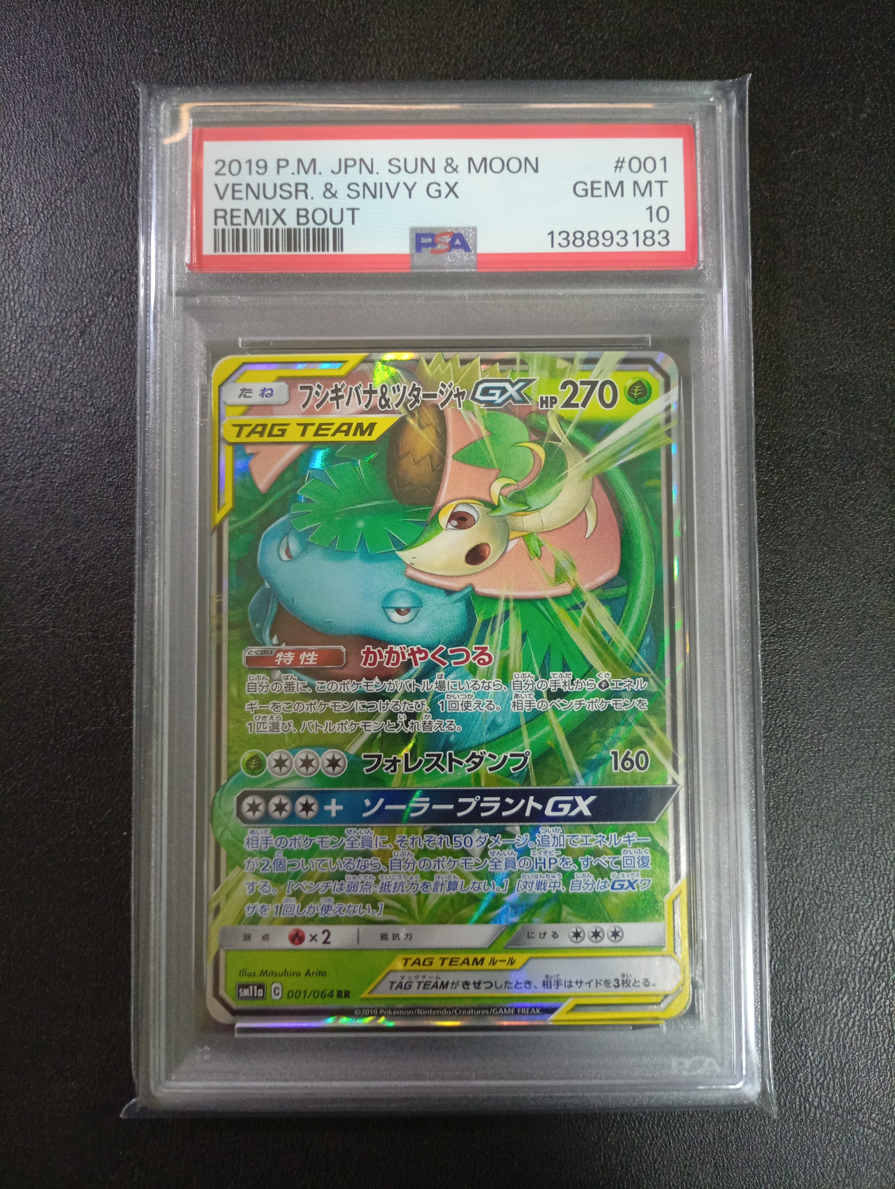 Venusaur & Snivy GX RR [SM11a 001/064](Enhanced Expansion Pack "Remix Bout")