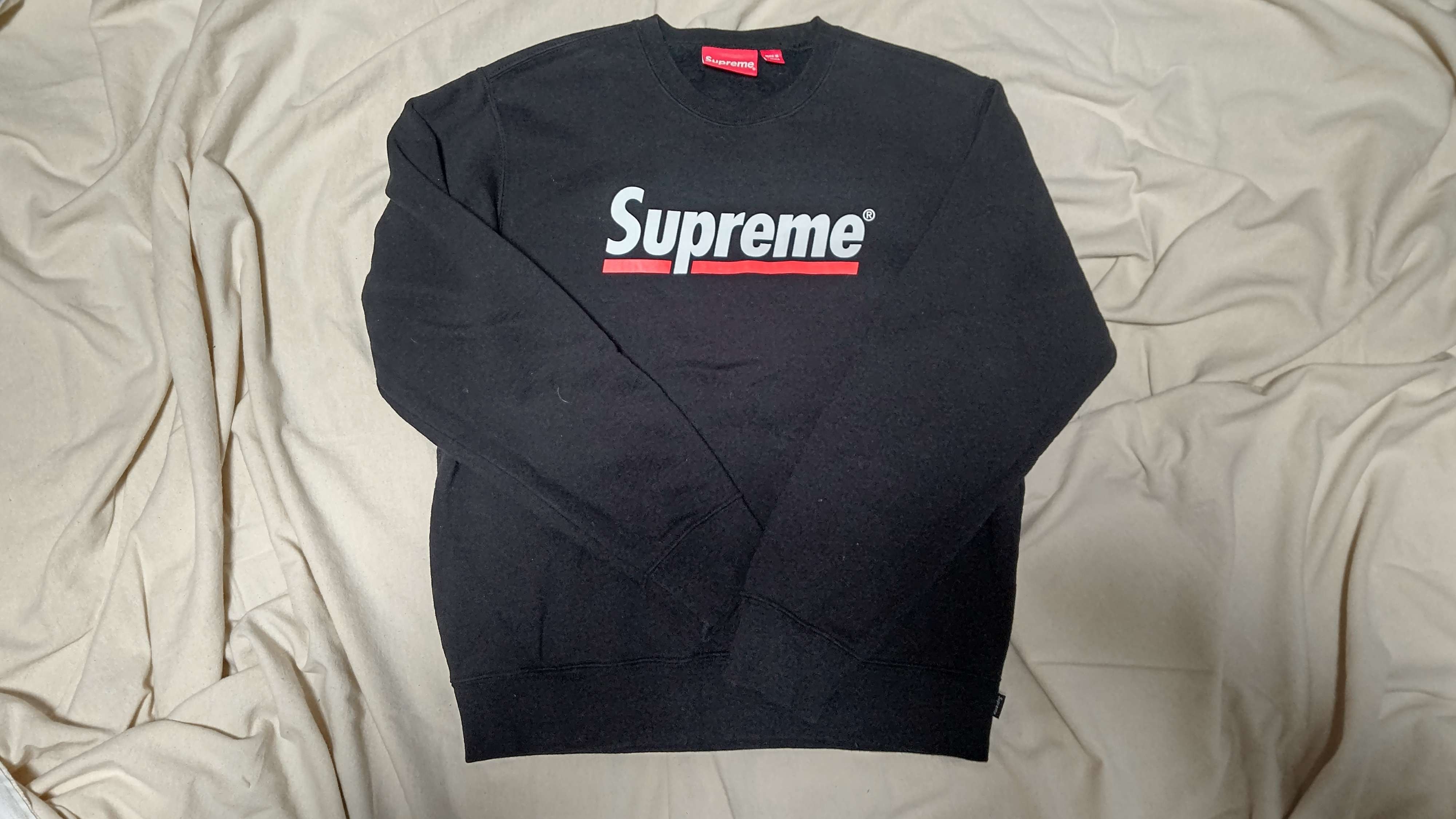 Supreme Underline Crewneck "Black"