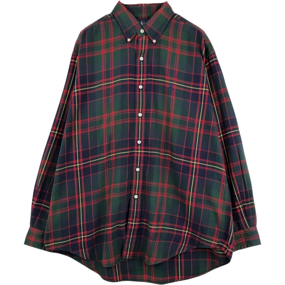 古着 ラルフローレン Ralph Lauren BLAKE 長袖 ボタンダウンチェックシャツ メンズL相当/eaa676739