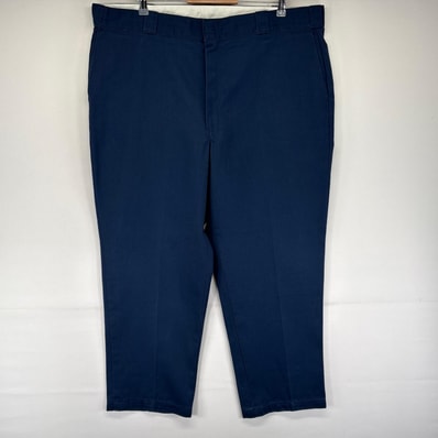 古着 ディッキーズ Dickies パンツ ワークパンツ 874 ストレート ジッパーフライ チノパン スラックス W44 L29 ネイビー系 メンズ
