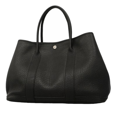 【6gc2407】エルメス トートバッグ ガーデンパーティPM ネゴンダ ブラック シルバー金具 □K刻印【中古】レディース