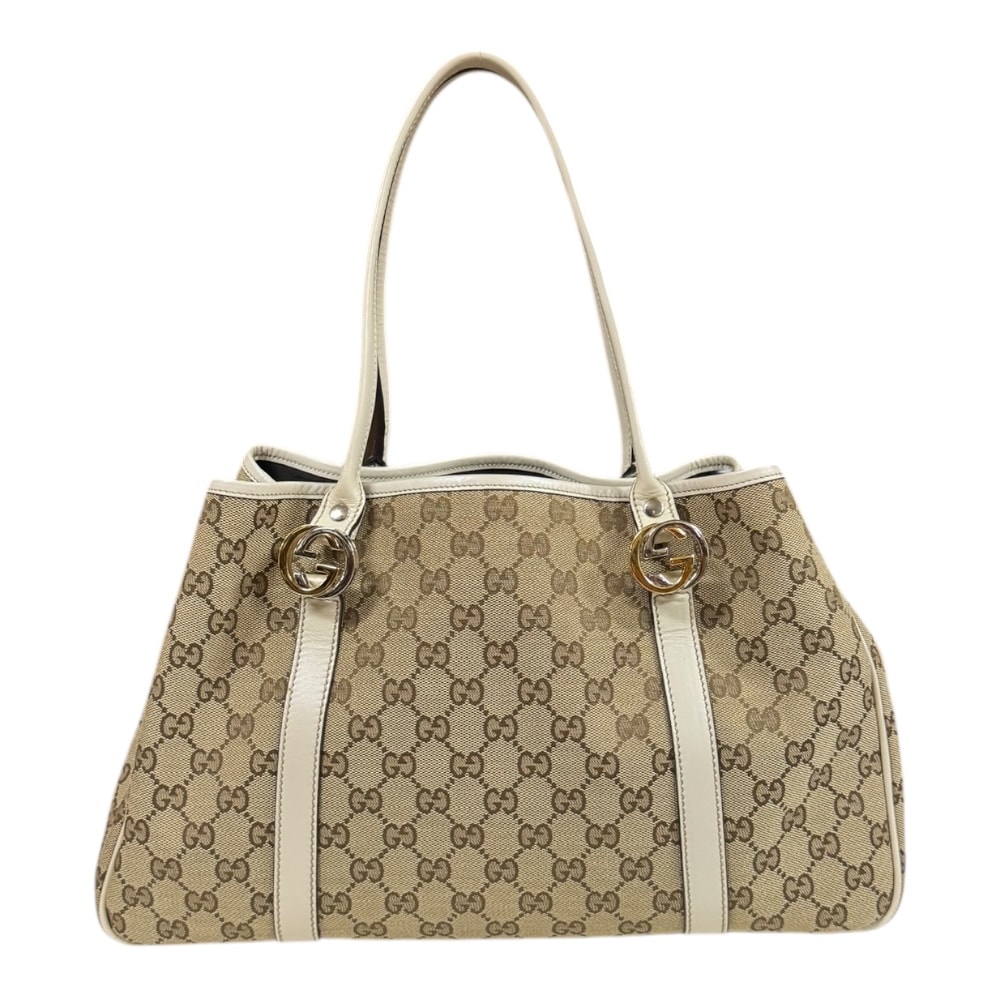 グッチ GGツインズ GGキャンバス トートバッグ GGキャンバス 232957 ベージュ レディース GUCCI  中古