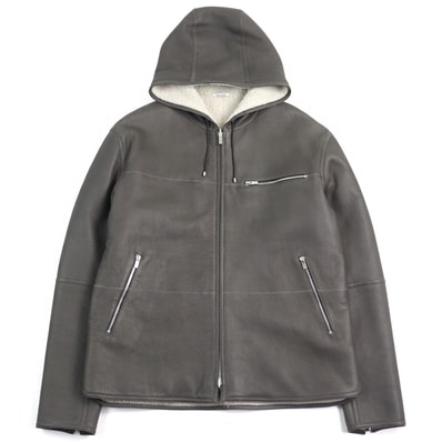 極美品 エルメス ブルゾン チャコールグレー メンズ 053265HATC54