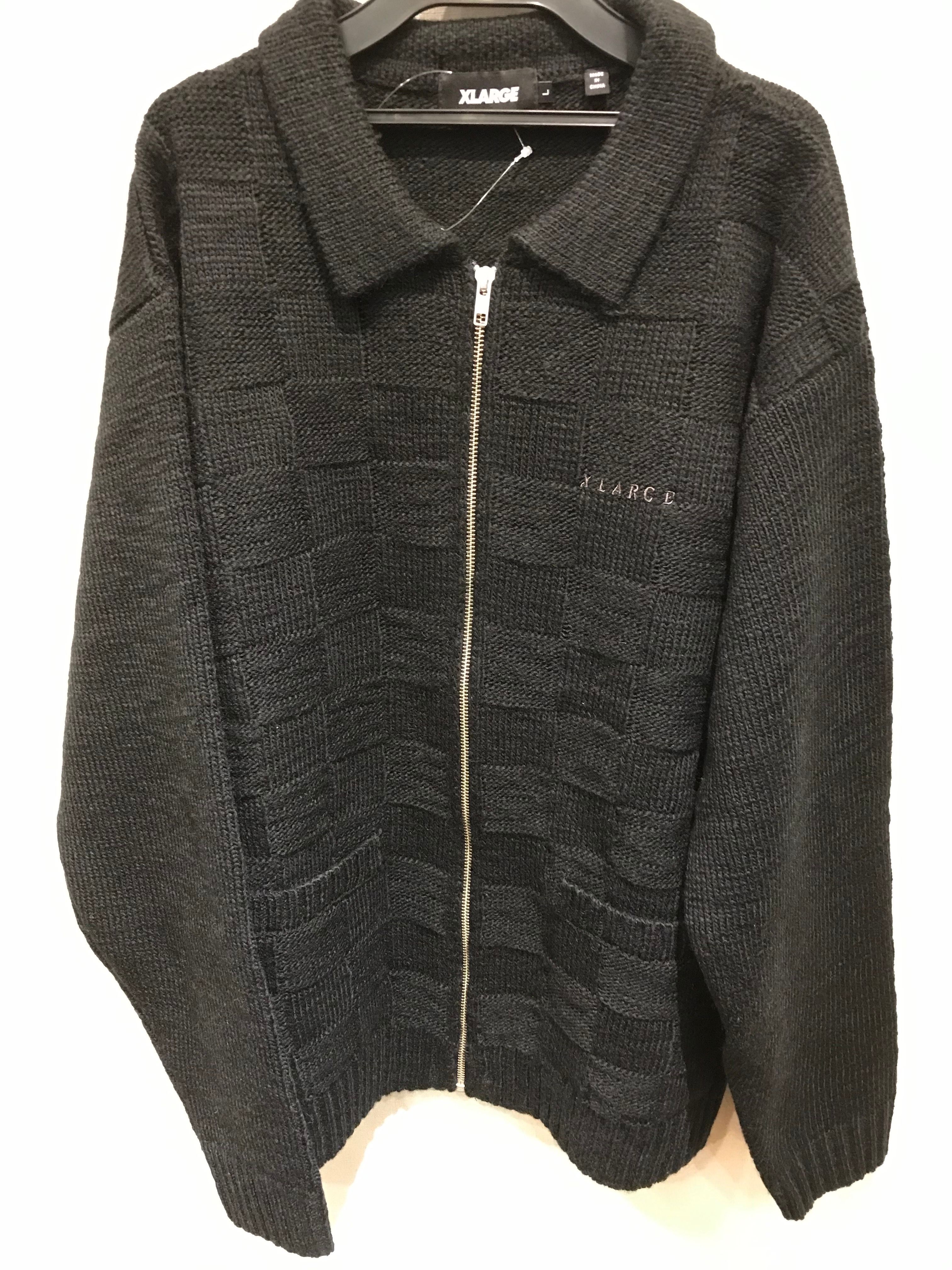 SQUARE ZIP UP KNIT POLO