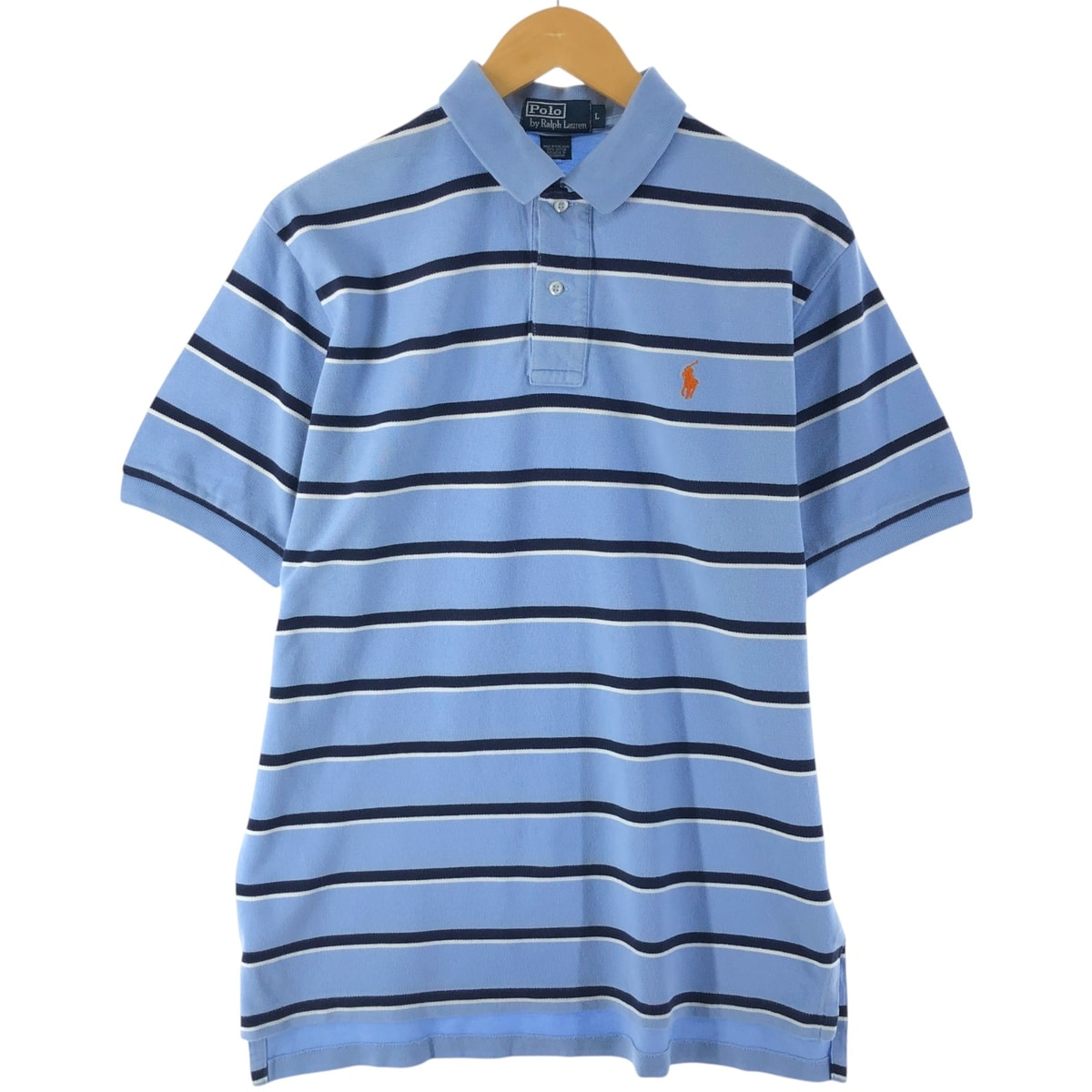 古着 ラルフローレン Ralph Lauren POLO by Ralph Lauren 半袖 ボーダー ポロシャツ メンズL相当/eaa537325