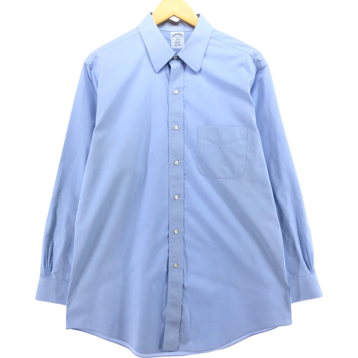 古着 ブルックスブラザーズ Brooks Brothers 1818 REGENT FIT 長袖 コットンシャツ メンズL相当/eaa541756