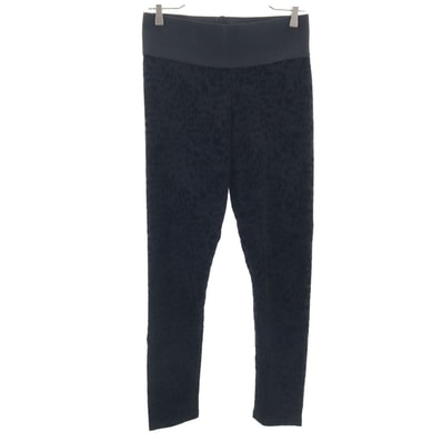 ZARA BASIC ザラベーシック レオパード柄 レギンス L ブラック ヒョウ柄