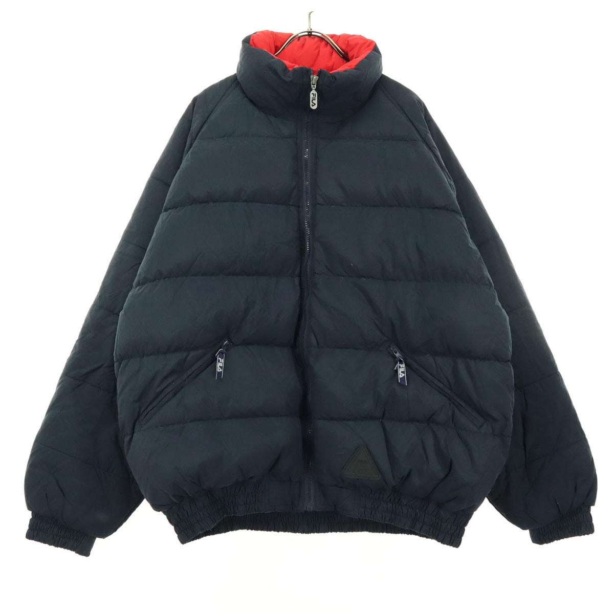 FILA フィラ 90s オールド 長袖 ダウンジャケット L ブラック系