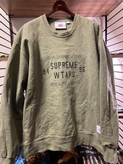 Supreme / WTAPS Crewneck "Light Olive"