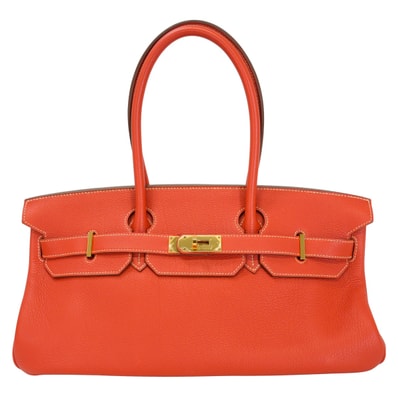 HERMES エルメス ショルダーバッグ ショルダーバーキン42 サンギンヌ トリヨンクレマンス ゴールド金具 □O刻印 新品同様【中古】