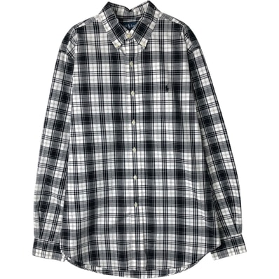 古着 ラルフローレン Ralph Lauren CLASSIC FIT クラシックフィット 長袖 ボタンダウンチェックシャツ メンズL相当/eaa649961