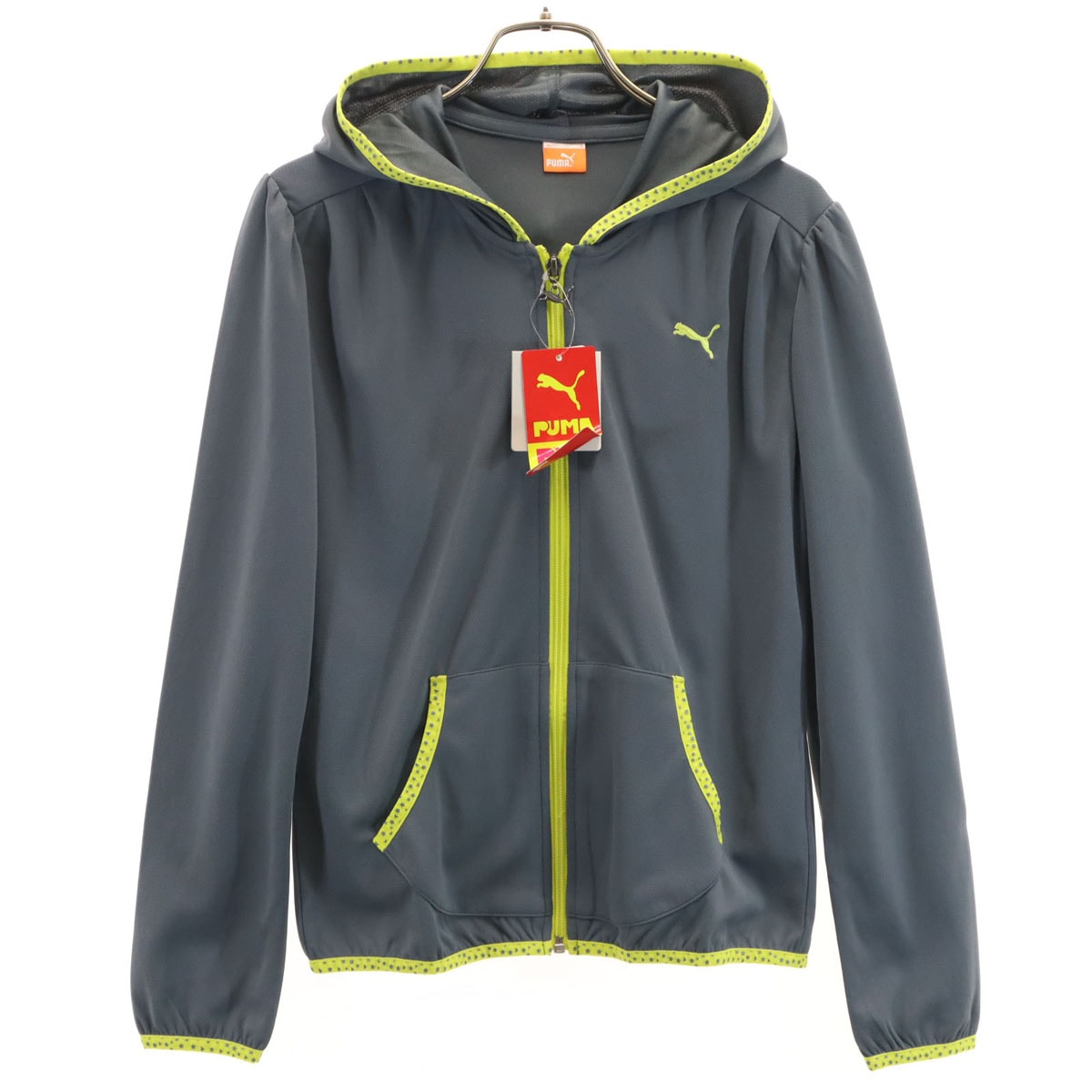 未使用 PUMA プーマ トレーニング 長袖 ジップパーカー S チャコールグレー
