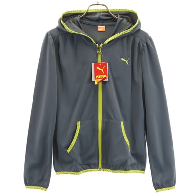 未使用 PUMA プーマ トレーニング 長袖 ジップパーカー S チャコールグレー