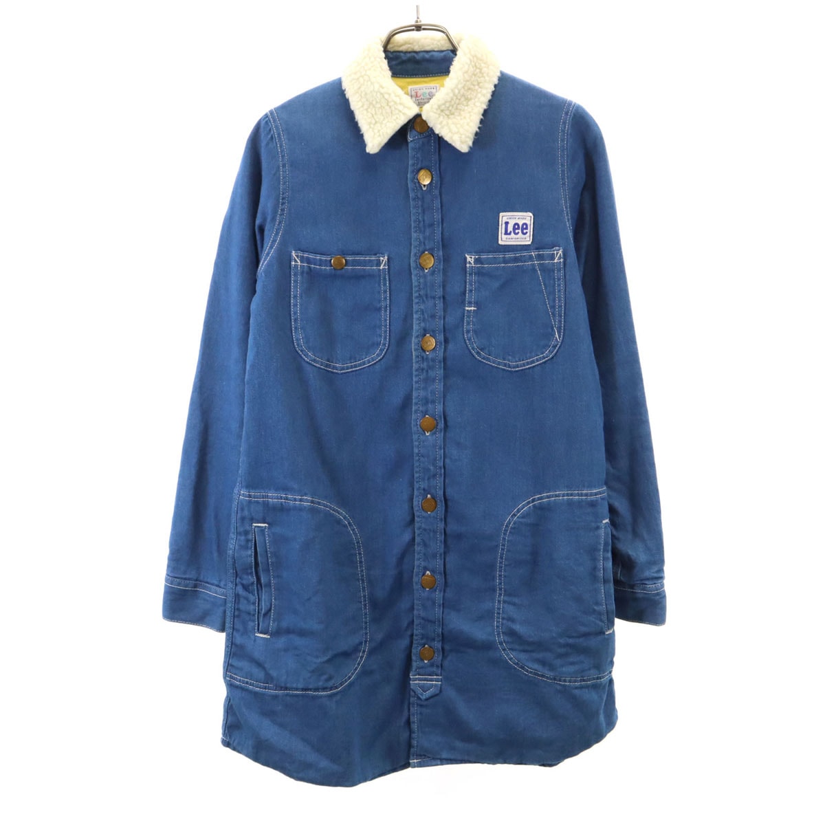 Lee リー 長袖 シャンブレーデニム シャツワンピース S ブルー