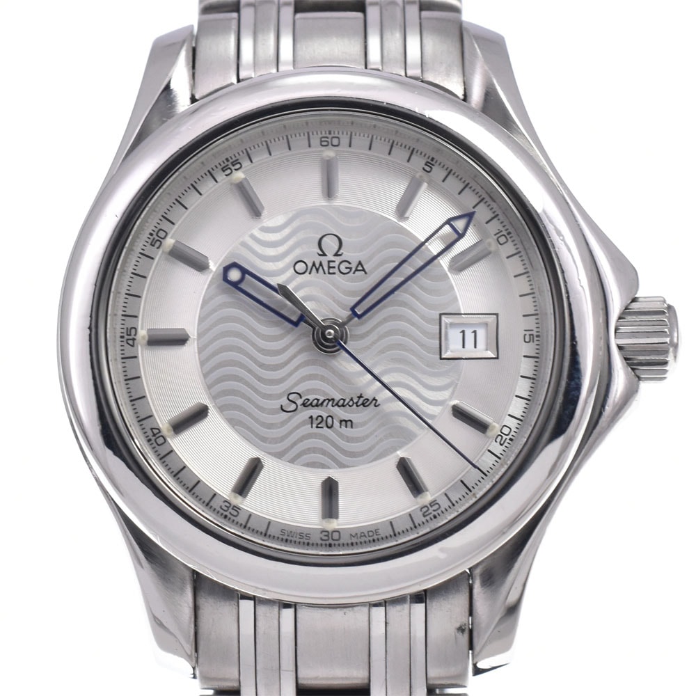 オメガ OMEGA 2571.31 シーマスター 120M デイト シルバー クォーツ レディース 良品 腕時計 M#148140