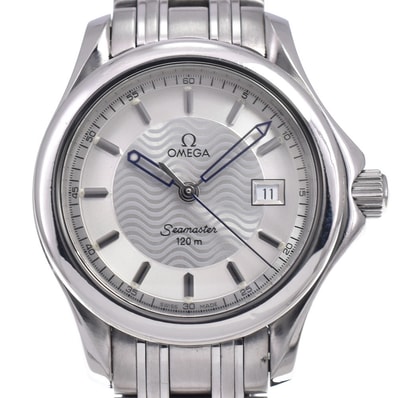 オメガ OMEGA 2571.31 シーマスター 120M デイト シルバー クォーツ レディース 良品 腕時計 M#148140