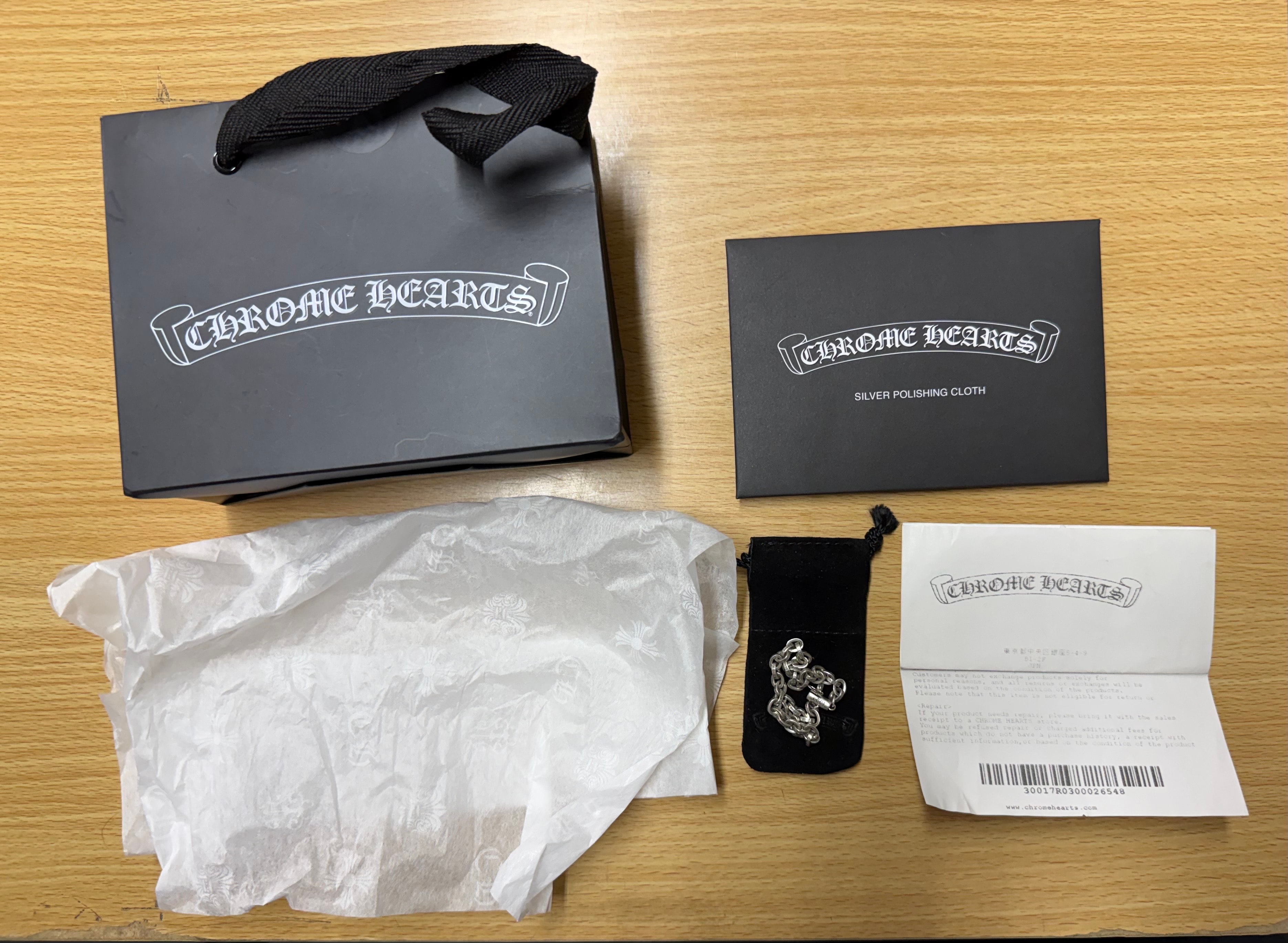Chrome Hearts Paper Chain Bracelet "Silver"