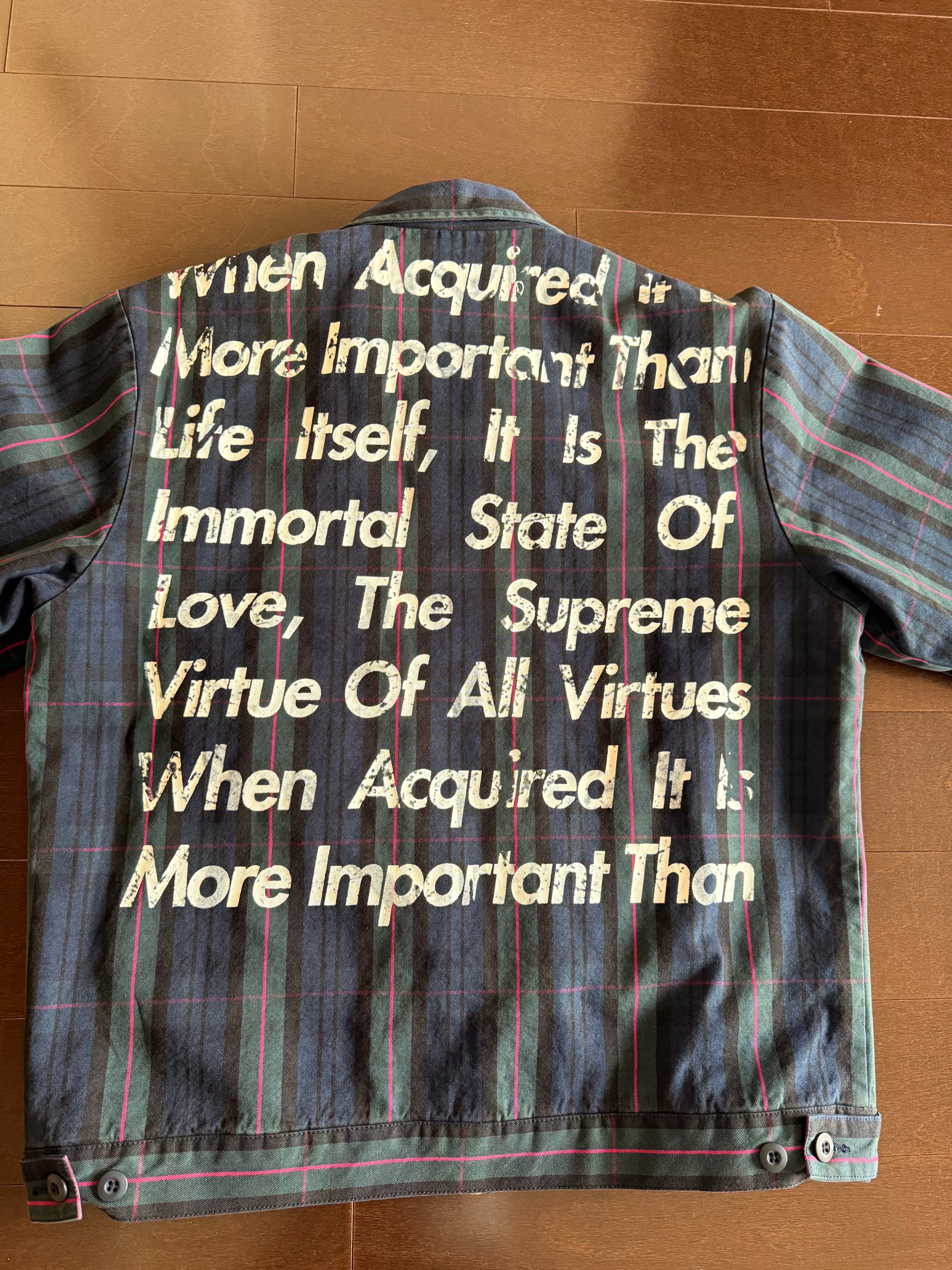 Supreme / JUNYA WATANABE COMME des GARCONS MAN Printed Work Jacket "Navy Plaid"