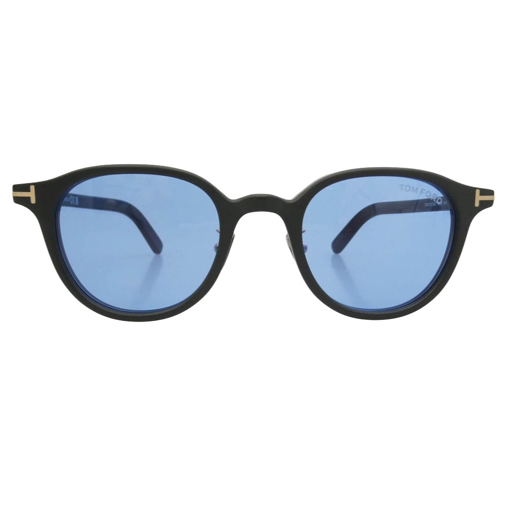 TOM FORD トムフォード TF-977D アジアンフィット ウェリントンフレーム カラーレンズ サングラス メガネ アイウェア ブラック系 48□22 145【極上美品】【中古】