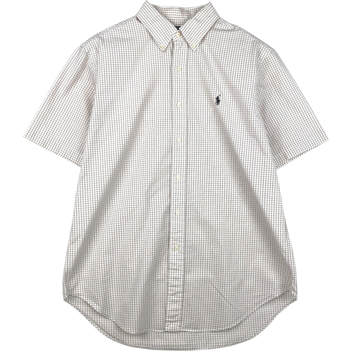 古着 ラルフローレン Ralph Lauren CLASSIC FIT 半袖 ボタンダウン チェックシャツ メンズL相当/eaa641129