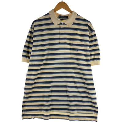 古着 ラルフローレン Ralph Lauren POLO by Ralph Lauren マルチボーダー 半袖 ポロシャツ メンズXL相当/eaa525473