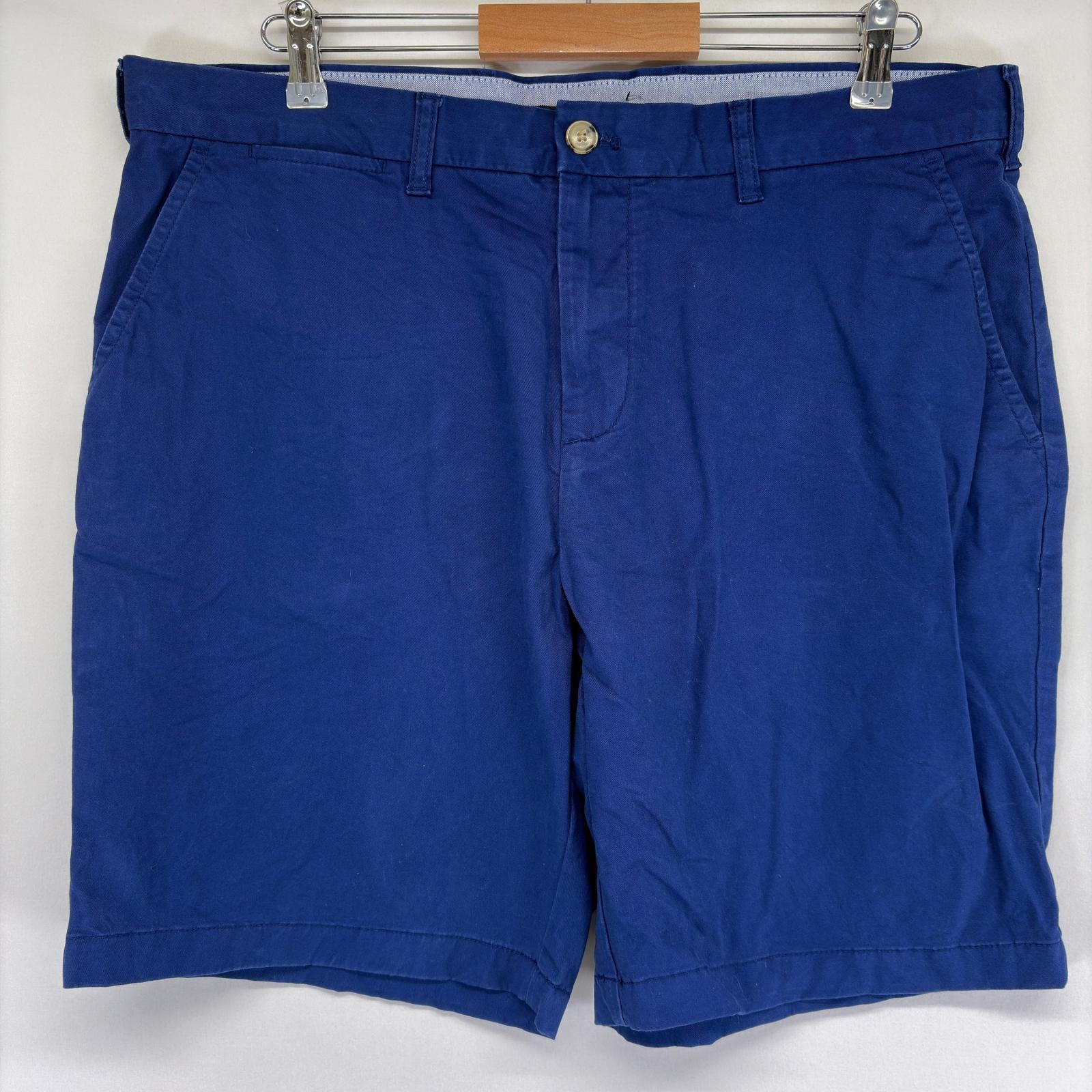 古着 トミーヒルフィガー TOMMY HILFIGER ショートパンツ チノパン ワンポイントロゴ ジップ ジップ ハーフパンツ w38  ブルー系 メンズ