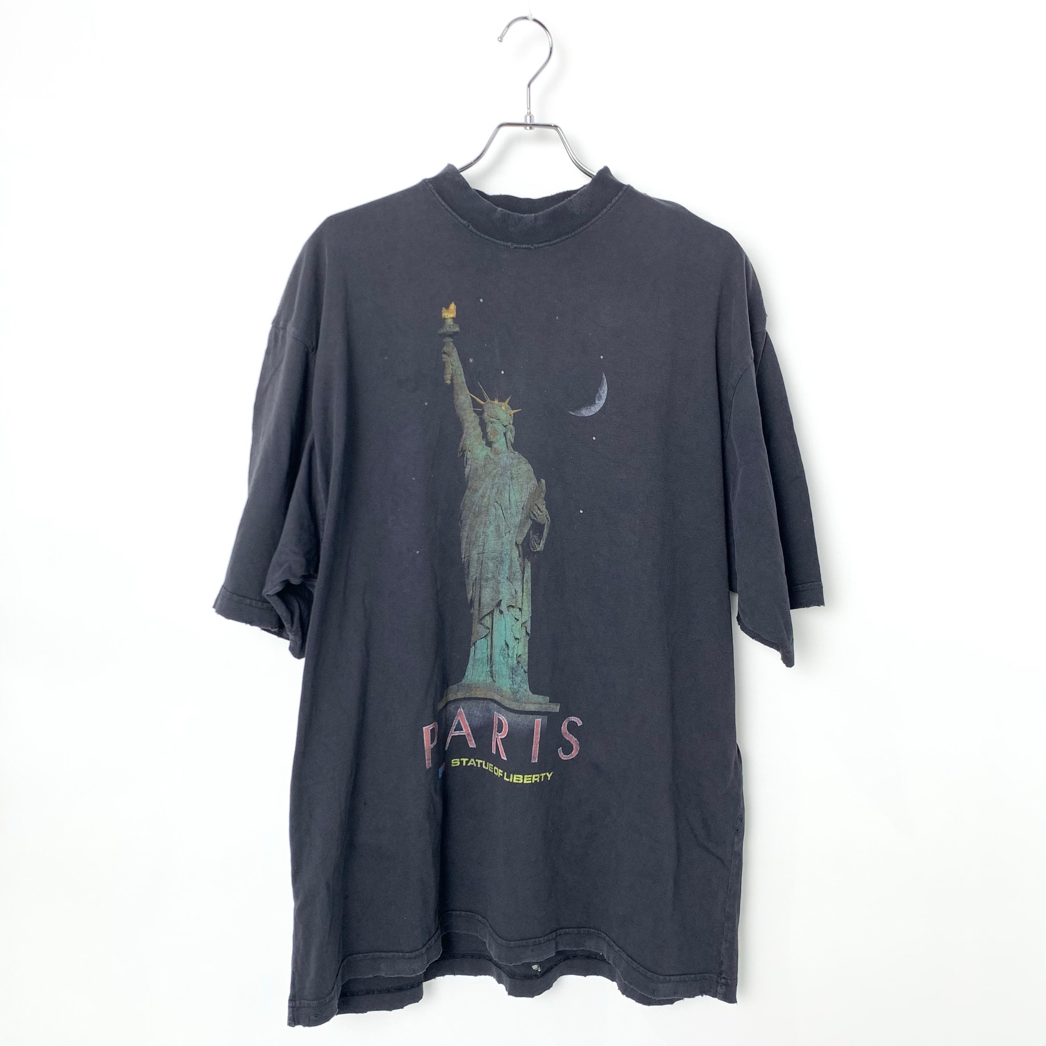 BALENCIAGA Paris Liberty T-Shirt Medium Fit in Vintage Jersey "Black"