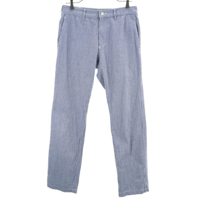 COMME des GARCONS HOMME コムデギャルソンオム 00s 2008年 ギンガムチェック ロングパンツ S ネイビー