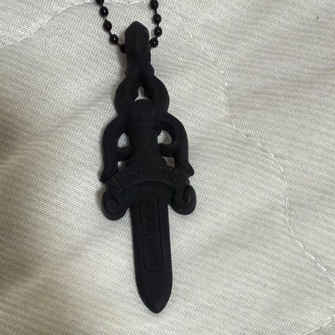 CHROME HEARTS クロムハーツ ラバー ダガー ネックレス ブラック