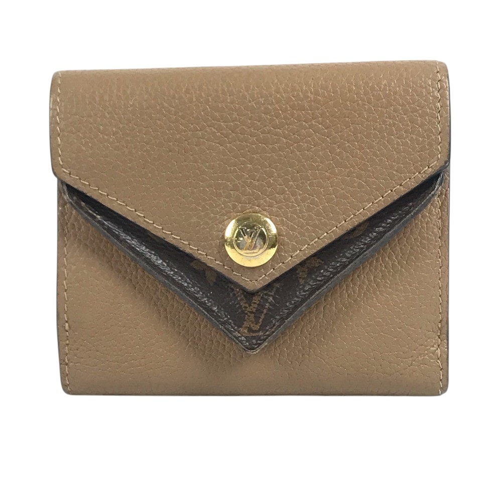 ルイヴィトン LOUIS VUITTON ポルトフォイユ ドゥブル V コンパクト M64391 モノグラム コンパクトウォレット 3つ折り財布 モノグラムキャンバス ブラウン