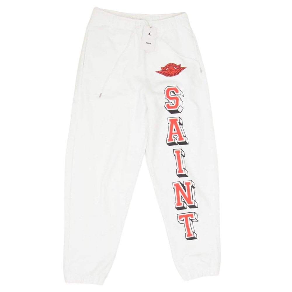 SAINT MICHAEL セントマイケル NIKE AIR JORDAN ナイキ ジョーダン 26SS SM-MK8-0000-J06 x ジョーダンブランド MJ SM FLC PANT スウェットパンツ ホワイト系 S【極上美品】【中古】