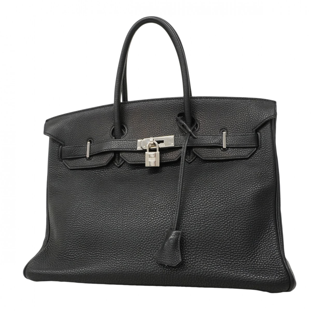 【6ec2399】エルメス ハンドバッグ バーキン35 トゴ ブラック シルバー金具 □J刻印【中古】レディース