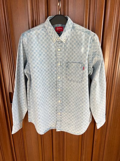 Supreme Checkered Denim Shirt "Blue"