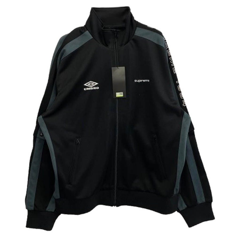 Supreme シュプリーム ジャケット 23SS Umbro Snap Sleeve Jacket アンブロ スナップ スリーブ トラック ジャケット ブラック系 XL【極上美品】【中古】