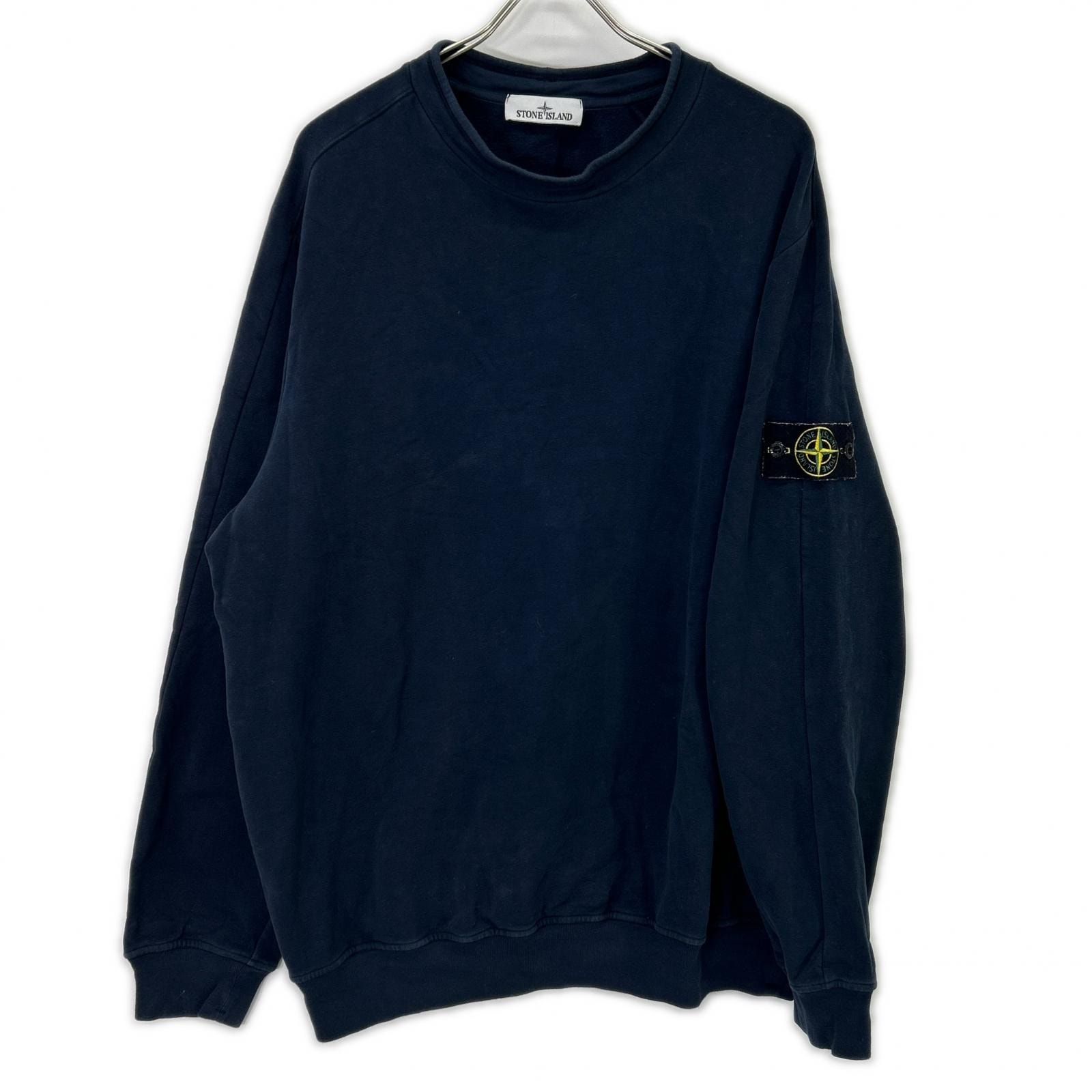 ストーンアイランド 791561352 ネイビー ストレッチコットン クルーネックスウェット XXL