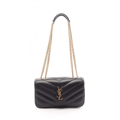 サンローランパリ SAINT LAURENT PARIS LOULOU スモール ショルダーバッグ バッグ レザー レディース ブラック系 871618AAEAX1000 【新品】
