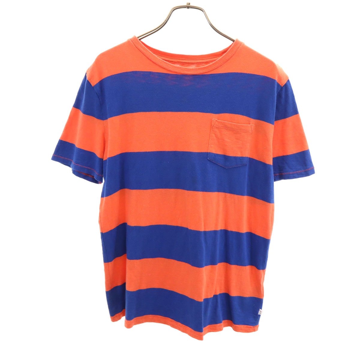 GAP ギャップ ボーダー柄 半袖 Tシャツ XXL オレンジ ポケT