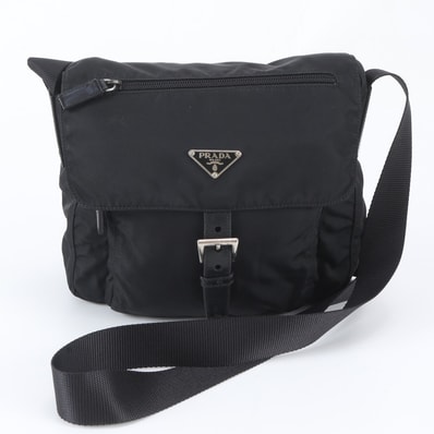 ■美品 プラダ テスート ナイロントライアングルロゴショルダーバッグ