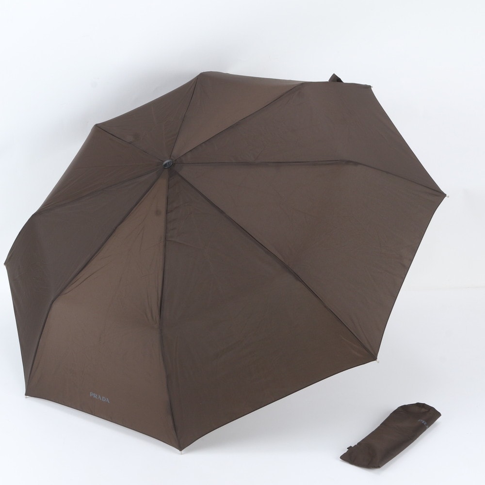 ■極美品 プラダ 折り畳み 雨傘 コンパクト アンブレラ 雨具傘