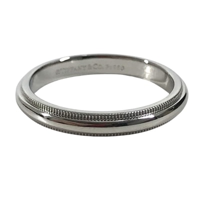 ティファニー TIFFANY&Co. ミルグレイン プラチナ アクセサリー ジュエリー リング・指輪 Pt950 シルバー 美品