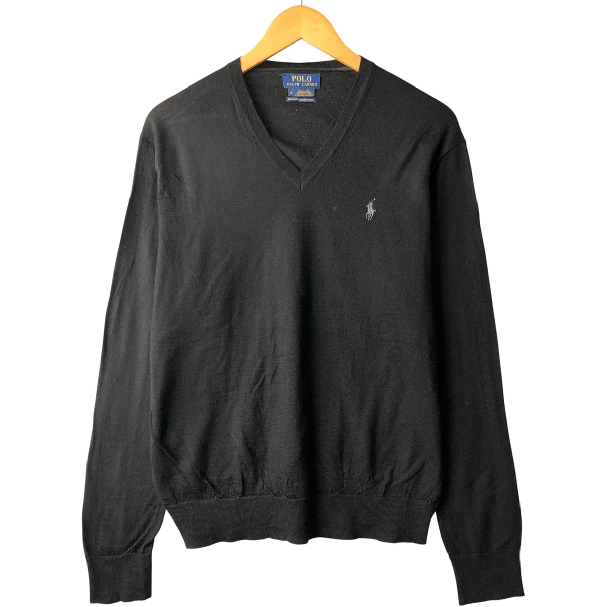 古着 ラルフローレン Ralph Lauren POLO RALPH LAUREN Vネック メリノウールニットセーター メンズM相当/eaa603863