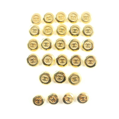 美品 シャネル ボタン ゴールド レディース