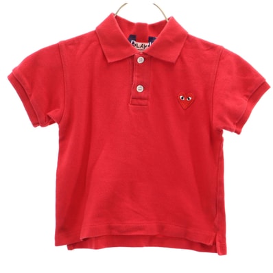 PLAY COMME des GARCONS プレイコムデギャルソン 日本製 半袖 ポロシャツ 2 レッド