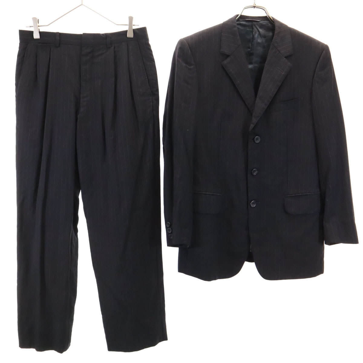 PAUL SMITH COLLECTION ポールスミスコレクション ストライプ柄 スーツ 上下セットアップ M ブラック系