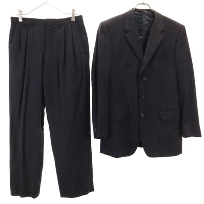 PAUL SMITH COLLECTION ポールスミスコレクション ストライプ柄 スーツ 上下セットアップ M ブラック系