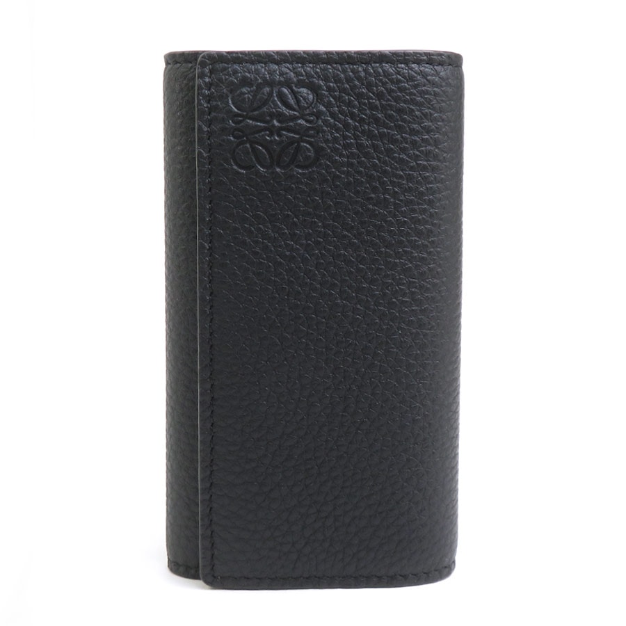 ロエベ LOEWE キーケース レザー ブラック ユニセックス【中古】 56850k
